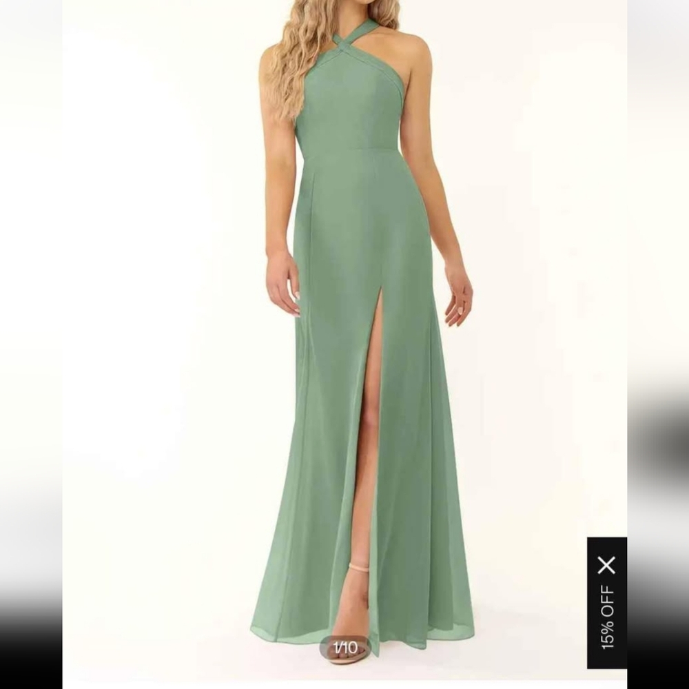 Azazie One Shoulder Green Dress